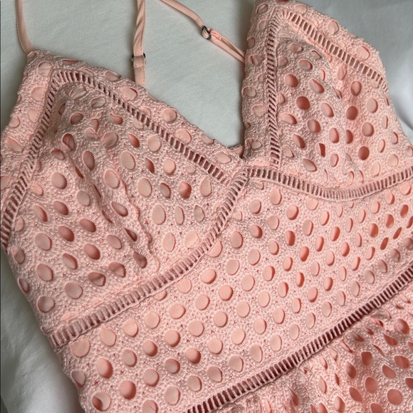 Abercrombie & Fitch Peach Crochet Dress XS Sz 0-00 - Picture 12 of 12
